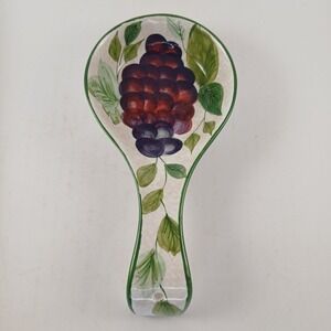 Sonoma 8-1/2" Earthenware Spoon Rest Sakura Oneida Excell Hand Painted